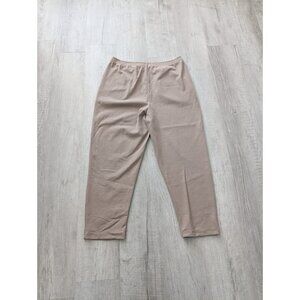 Nwt Oak + Fort Cropped Highrise  Tapered Pants Pockets Brown Sz LG 30"X 24.5"